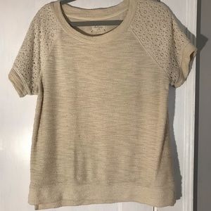 Lou and Grey cream short sleeve top